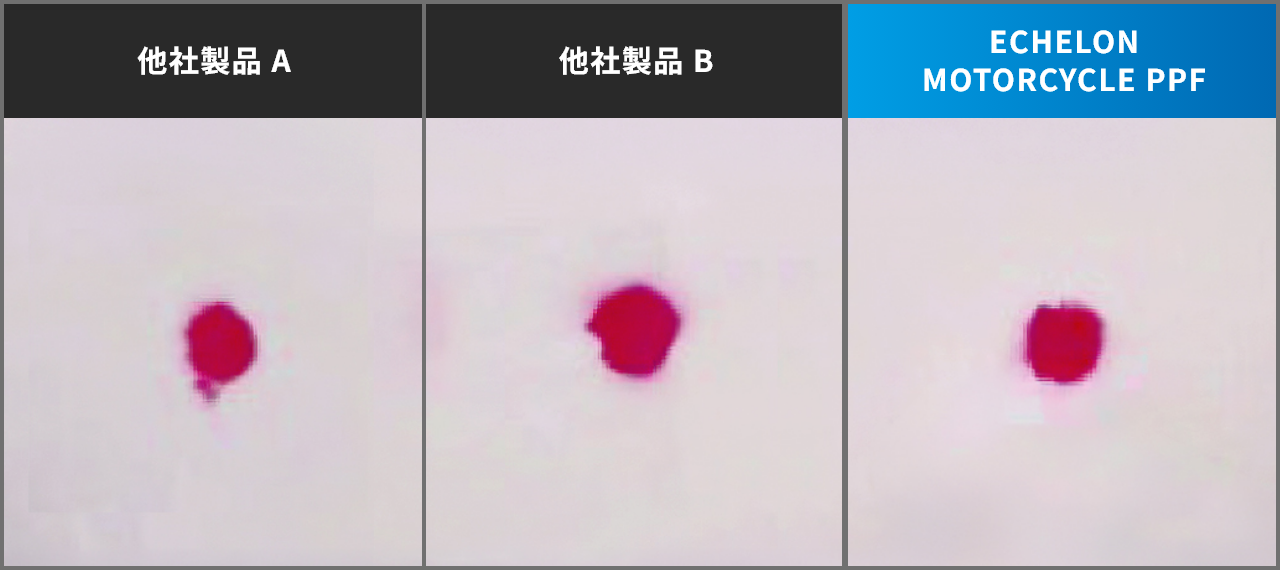 Step01 防汚性比較：スプレー塗料吹き付け後